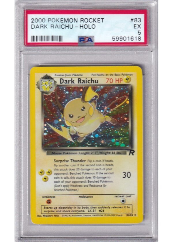 Dark Raichu 8382 PSA 5