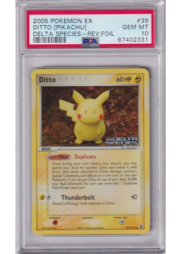 Ditto Pikachu 39113 Reverse Foil PSA 10 1