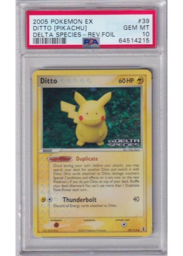 Ditto Pikachu 39113 Reverse Foil PSA 10