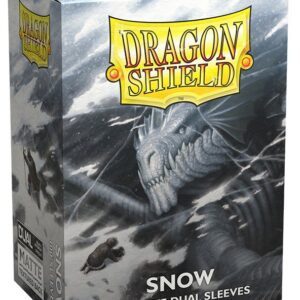 Dragon Shield matte dual (Hvid / Snow) Deck Protector Sleeves 100 stk. top-loading (63x88mm)