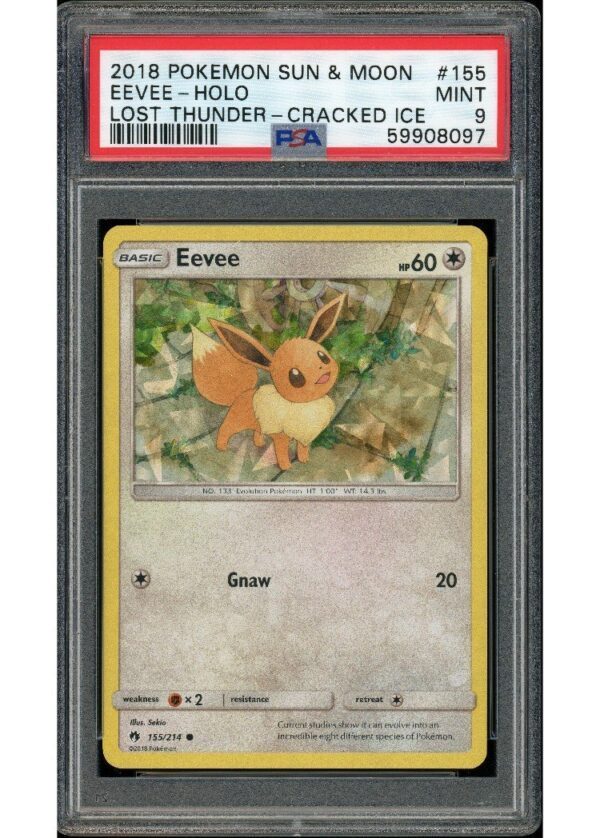 Eevee Cracked Ice Holo 155214 PSA 9