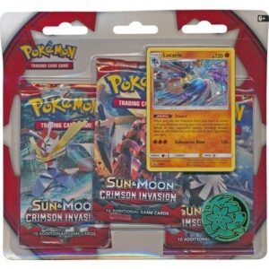 Lucario blister pack (3 stk.) - S&M Crimson Invasion