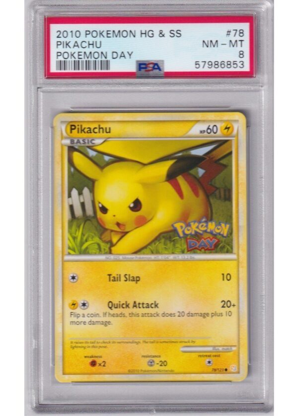 Pikachu Pokemon Day Stamp 78123 PSA 8 1