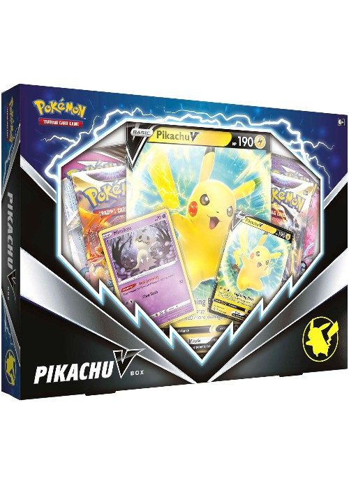 Se Pikachu V Box (2022) hos Pokecards.dk