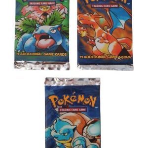 Booster Pack full artwork set (3 stk.) fra Base Set Black Triangle