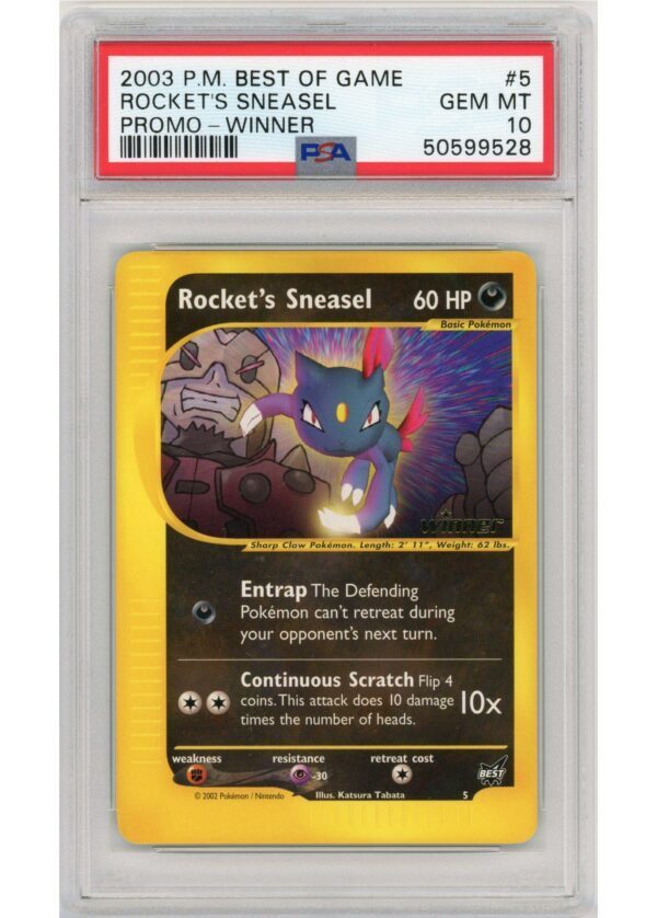 Rockets Sneasel Winner Stamp 5 PSA 10