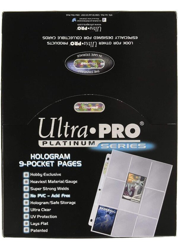 Ultra Pro Platinum 9-pocket pages box (100 stk)