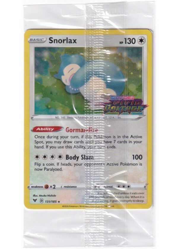 Snorlax 131185 Vivid Voltage Stamp Sealed