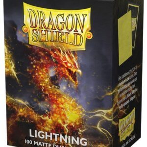 Dragon Shield matte dual (Gul / Lightning) Deck Protector Sleeves 100 stk. top-loading (63x88mm)