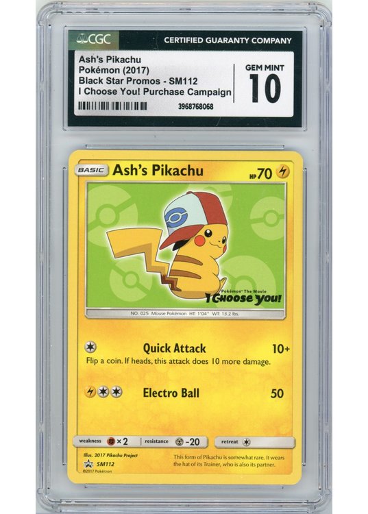 Brug Ash's Pikachu - SM112 - CGC 10 til en forbedret oplevelse