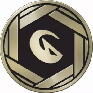 Dragon type symbol Pokemon mønt (Guld - Mirror Holo) - Stor