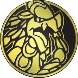 Kommo-o Pokemon mønt (Guld - Mirror Holo) - Almindelig