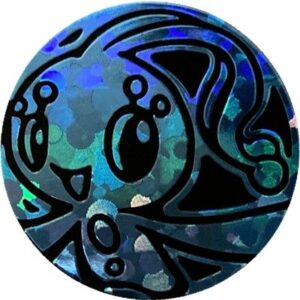 Manaphy Pokemon mønt (Blå - Bubbled Holo) - Almindelig