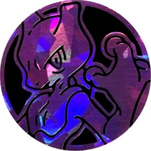 Mewtwo Pokemon mønt (Lilla - Cracked Ice Holo) - Almindelig