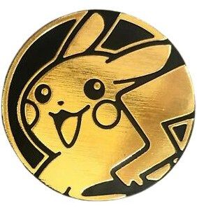 Pikachu Pokemon mønt (Guld - Mirror Holo) - Almindelig