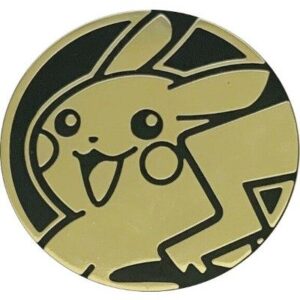 Pikachu Pokemon mønt (Guld - Mirror Holo) - Stor