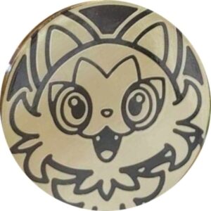 Sprigatito Pokemon mønt (Guld - Mirror Holo) - Stor