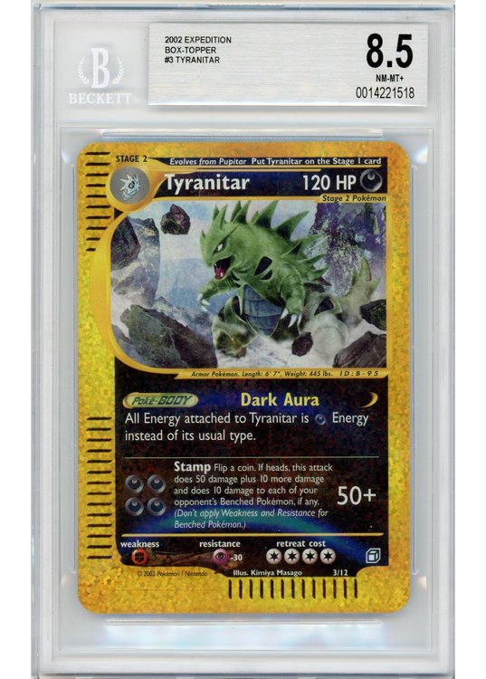 Tyranitar - 3/12 - Box Topper - BGS 8.5