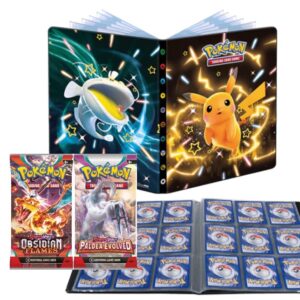 Portfolio Pack Bundle - Stor mappe med Pikachu og 2 booster pakker (Pikachu - Paldean Fates) (9 kort pr. side)